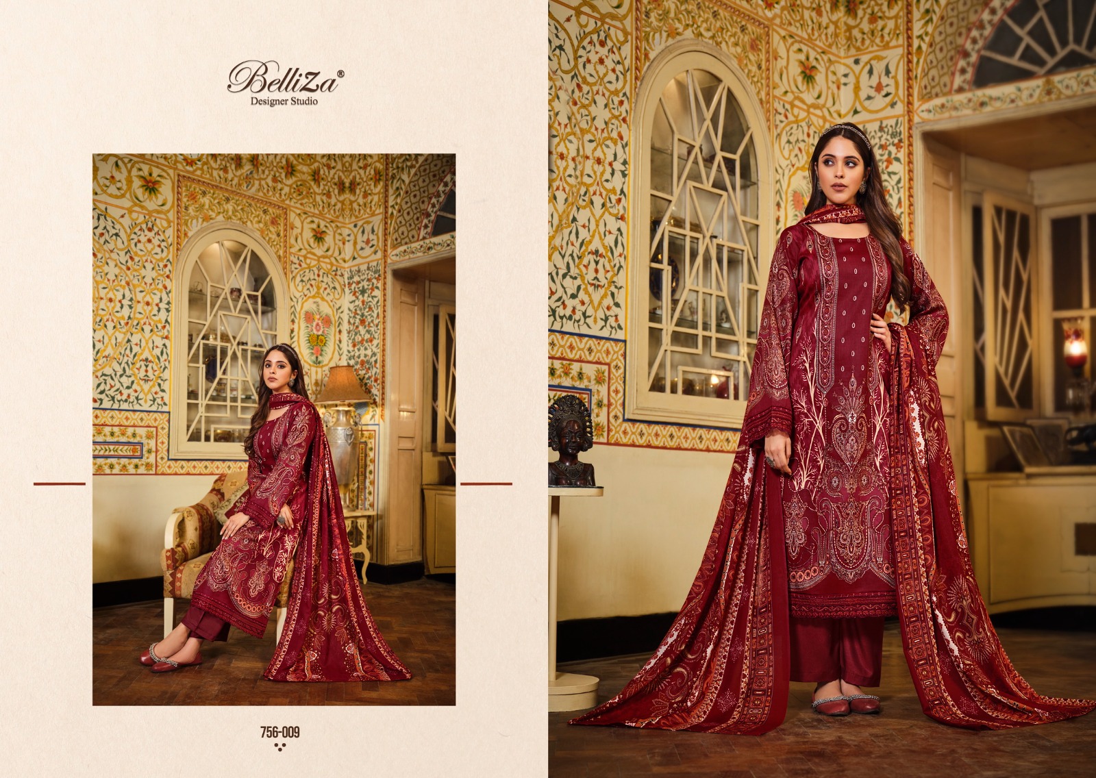 Buy Jaam Satin Printed Haafiza Belliza Designer Studio Pant 